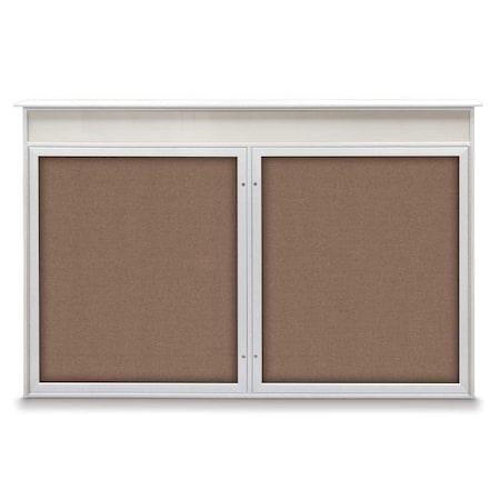 United Visual Products Open Faced Traditional Corkboard, 96x48" UV647A-SATIN-CLOUD